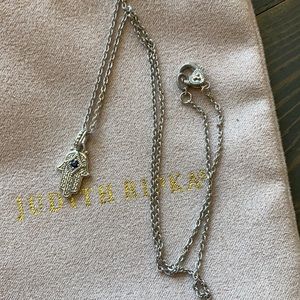 Judith Ripka silver hand pendant